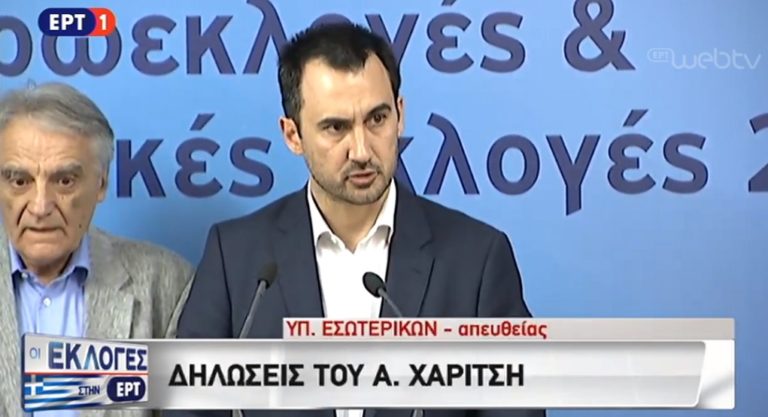 Αλ. Χαρίτσης: Απρόσκοπτη διαδικασία στις πιο δύσκολες εκλογές που οργανώθηκαν ποτέ στη χώρα(video)