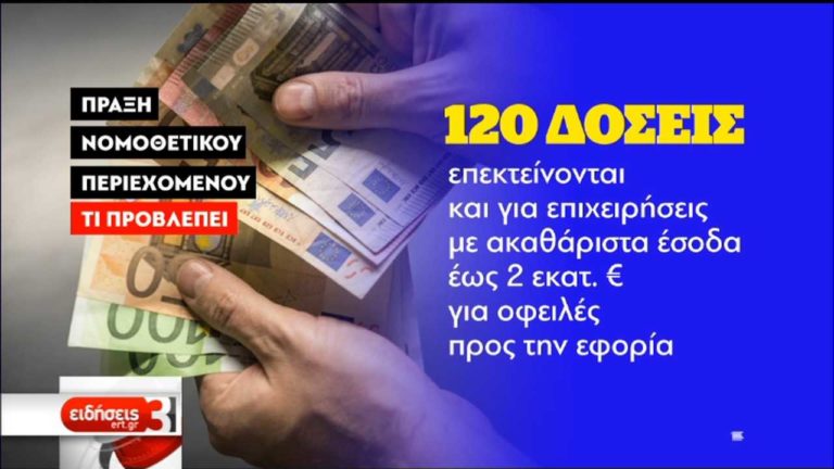 Με ΠΝΠ ρυθμίσεις για 120 δόσεις, Κτηματολόγιο και ΕΟΠΥ (video)