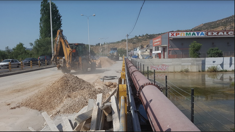 Σε εξέλιξη οι εργασίες τοποθέτησης του δίδυμου καταθλιπτικού αγωγού