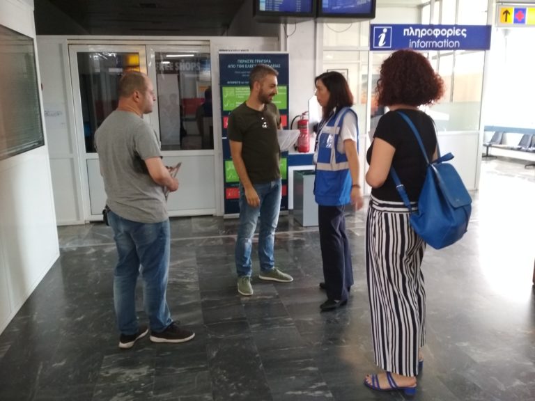 Σε χώρους δουλειάς σε υπηρεσίες της Μυτιλήνης  σήμερα υποψήφιοι του ΚΚΕ
