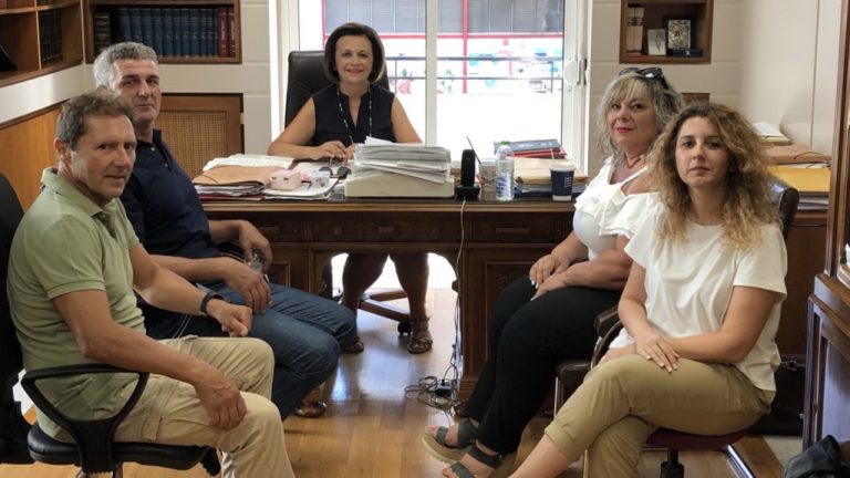 Συνάντηση της Μαρίνας Χρυσοβελώνη με τον Σύλλογο Εργαζομένων της ΔΕΥΑΜΒ