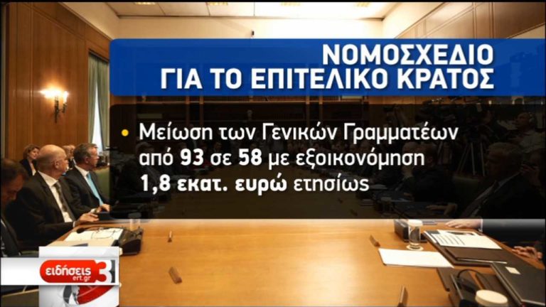 Τομές εκσυγχρονισμού στην λειτουργία του κράτους φέρνει το νέο ν/σ (video)