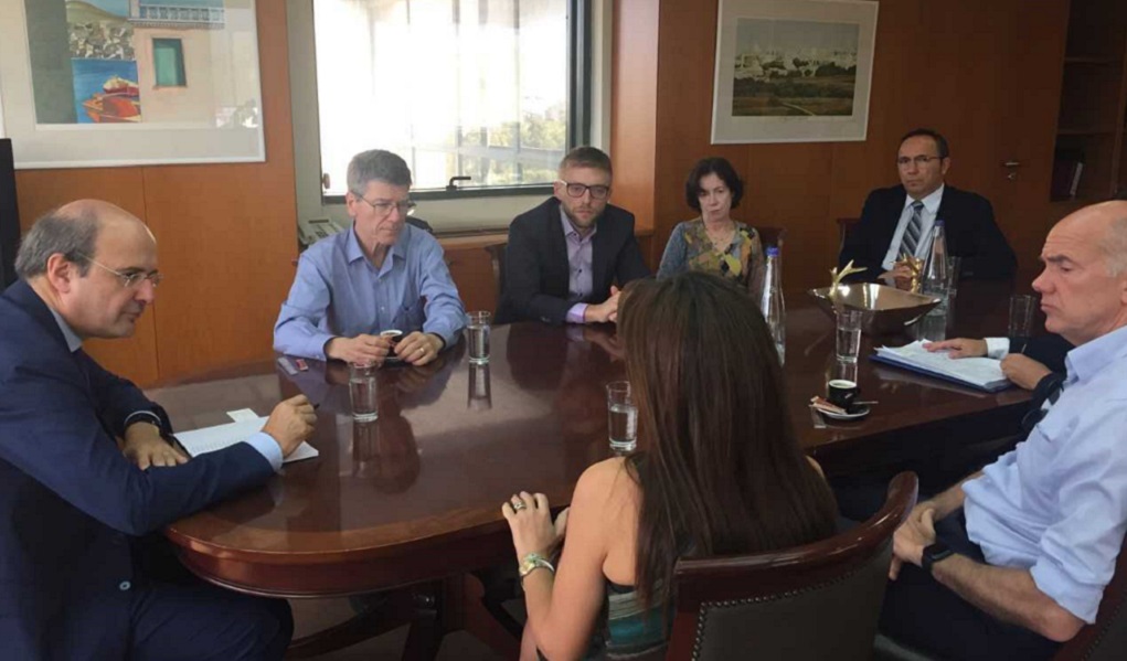 Συνάντηση του Κωστή Χατζηδάκη με τον Jeffrey Sachs