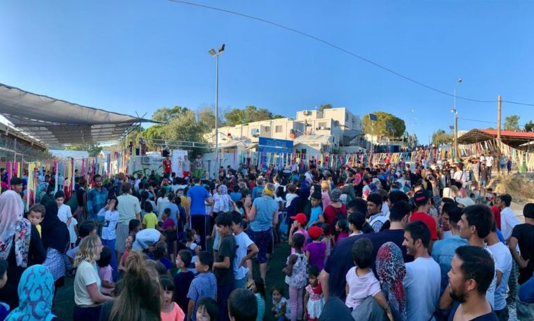 Μια γιορτή για τα παιδιά χθες στο ΚΥΤ Μόριας