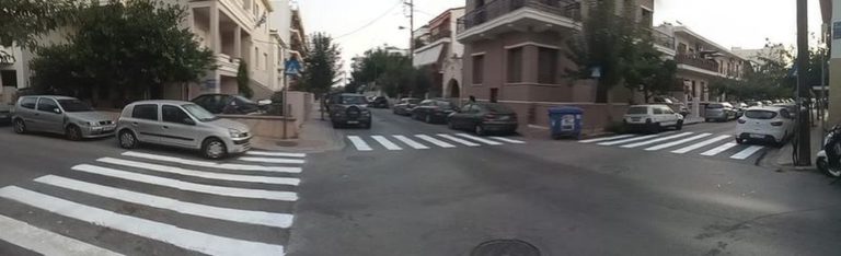 Χανιά: Διαγραμμίσεις έξω από σχολικές μονάδες και στο κέντρο της πόλης