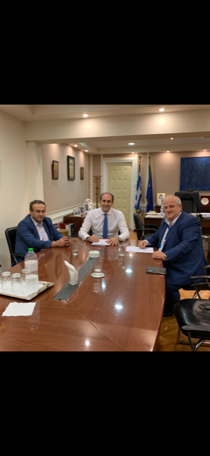Πρέσπες: Συνάντηση του Βουλευτή Φλώρινας Γ. Αντωνιάδη και του Δημάρχου Πρεσπών  Π. Πασχαλίδη  με τον Υφυπουργό οικονομικών  Απόστολο Βεσυρόπουλο