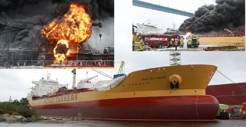 Πυρκαγιά σε δύο δεξαμενόπλοια πετρελαίου στη Νότια Κορέα