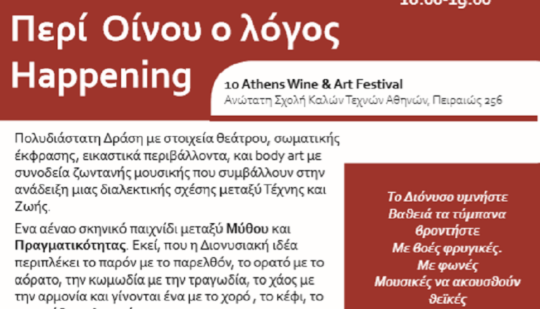 Περί Οίνου ο λόγος – Happening