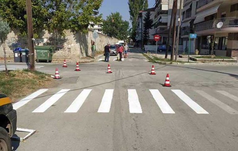 Εορδαία: Διαγραμμίσεις διαβάσεων πεζών στην Πτολεμαΐδα