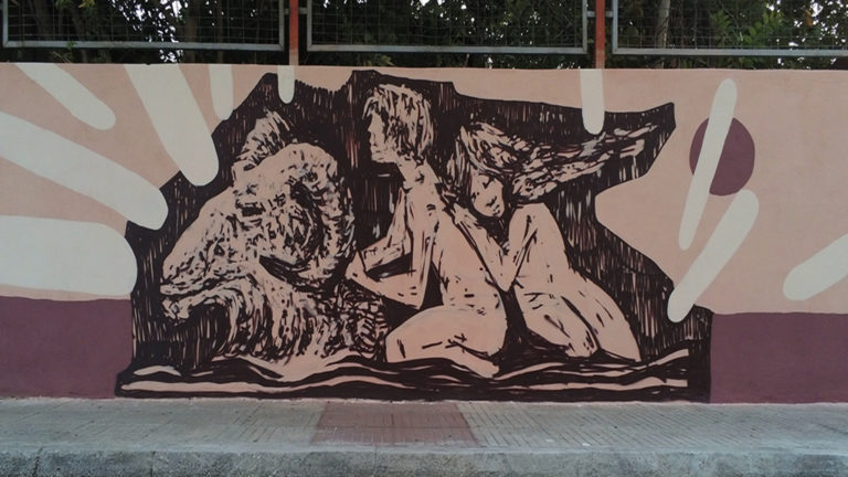 Δημόσια τοιχογραφία με θέμα την Αργοναυτική Εκστρατεία