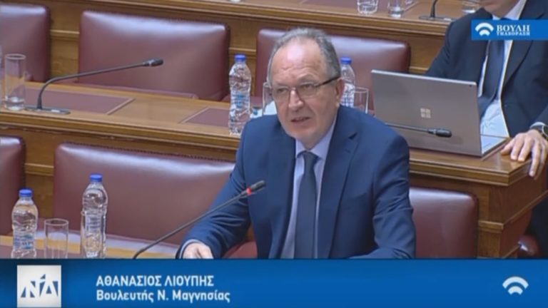 Παρεμβάσεις Θ. Λιούπη στη βουλή για σειρά θεμάτων που αφορούν τους πολίτες