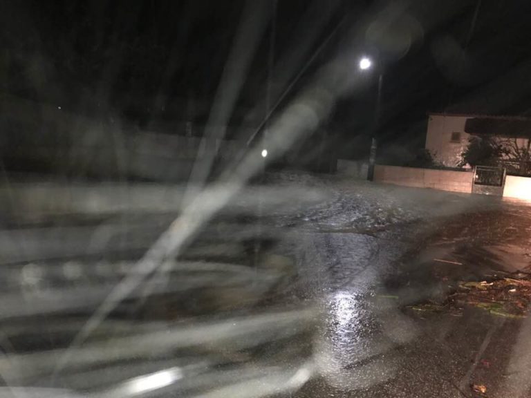 Η κακοκαιρία “χτύπησε” τη Λήμνο-Πλημμύρα σε Πεδινό, Τσιμάνδρια και τα γύρω χωριά