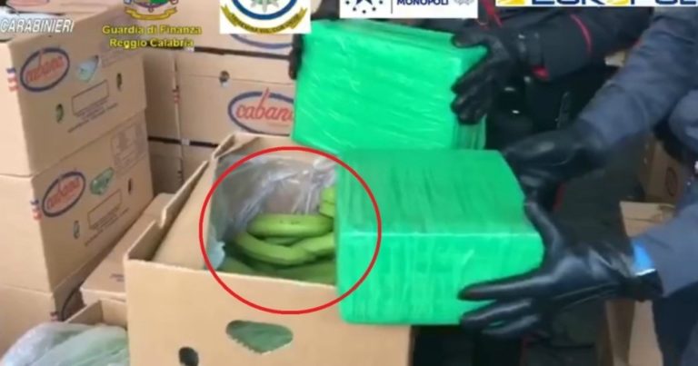 Καλαβρία: 1,2 τόνος κοκαΐνης μέσα σε κιβώτια με μπανάνες (video)