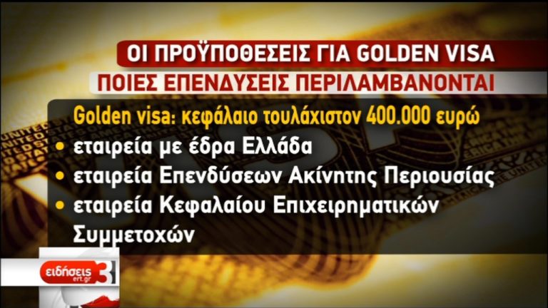 ΚΥΑ για τη χορήγηση Golden Visa – Οι προϋποθέσεις (video)