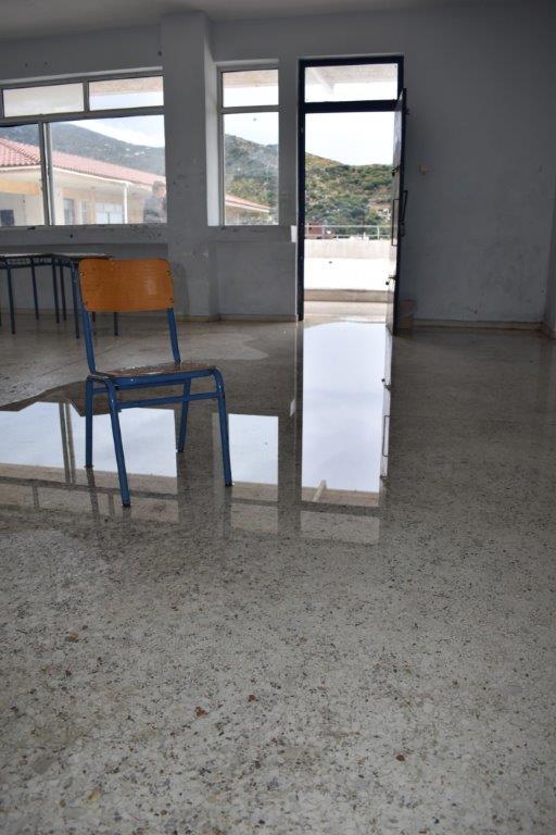 Πλημμύρισε πάλι το Γυμνάσιο-Λύκειο Αγίου Κηρύκου Ικαρίας