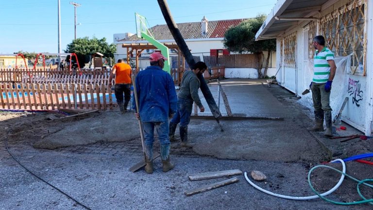 Έφτιαξαν την αυλή στο δημοτικό σχολείο Σισίου
