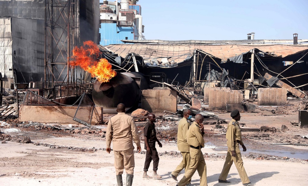Fire at a tile manufacturing unit north Khartoum