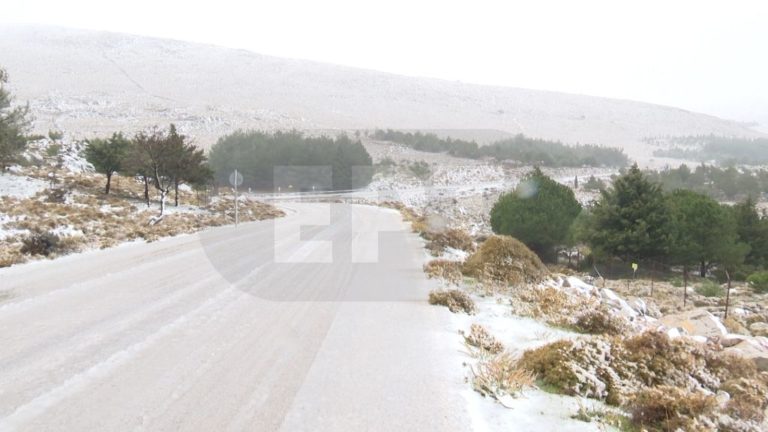 Προσοχή στον παγετό και πτώσεις κλαδιών- βράχων στο οδικό δίκτυο, που χρειάζονται αλυσίδες στη Χίο
