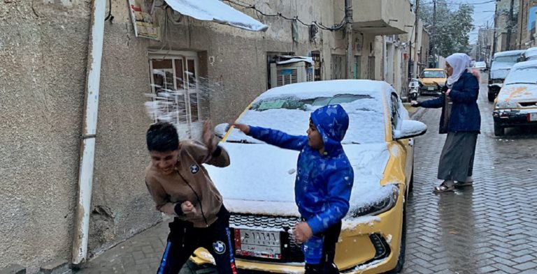 Δεύτερη φορά χιόνια στη Βαγδάτη στα 100 χρόνια