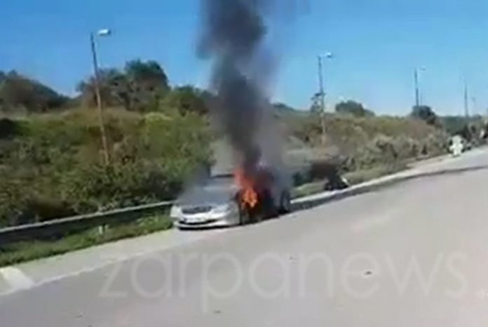 Χανιά: Φωτιά εν κινήσει σε αυτοκίνητο στο Βαμβακόπουλο