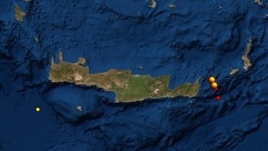 Δύο σεισμοί μεταξύ Κρήτης – Κάσου νωρίς το πρωί