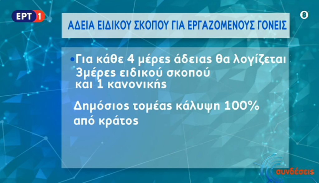 Έκτακτα μέτρα για τον κορονοϊό-Άδεια ειδικού σκοπού για τους γονείς (video)