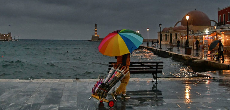 Σημαντικά ύψη βροχής στην Κρήτη τη Δευτέρα