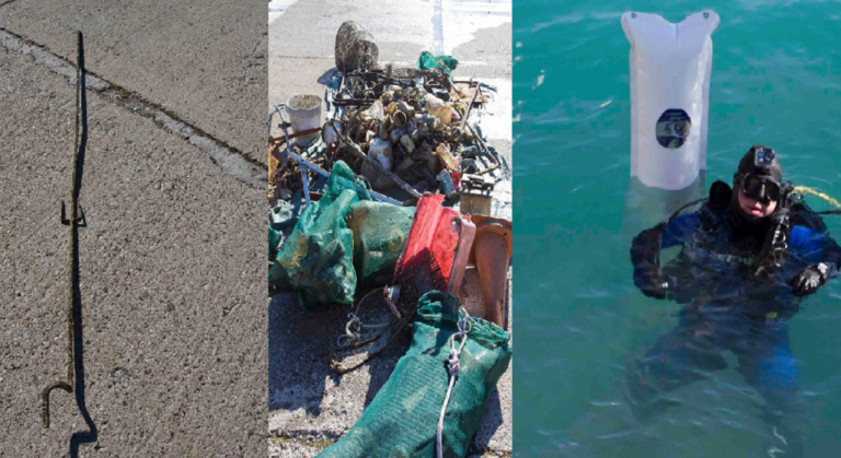 Εθελοντικός καθαρισμός στο λιμάνι Λουτρακίου – “Ψάρεψαν” έως και πασχαλινή σούβλα