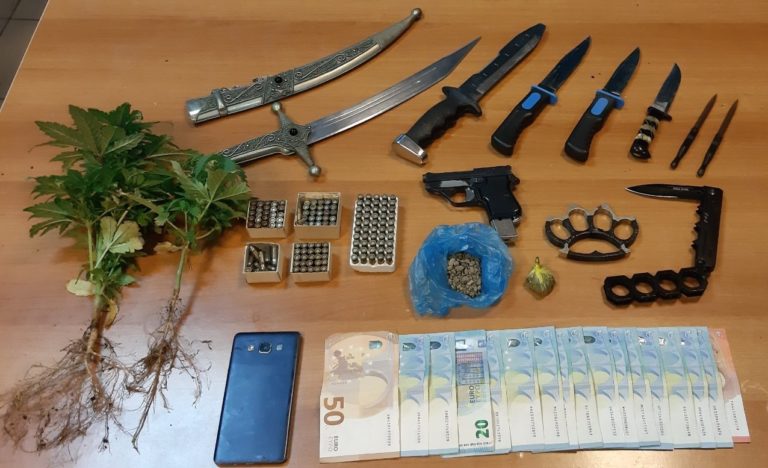 Ηρωίνη, κάνναβη, όπλο, και 142 φυσίγγια και τρεις συλλήψεις στο Ηράκλειο
