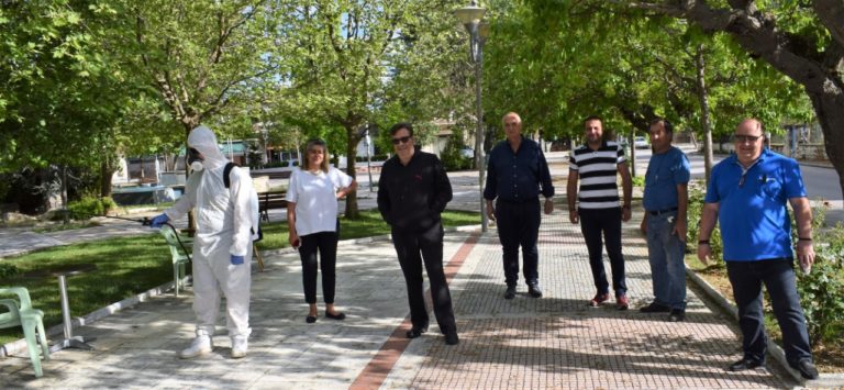 Απολύμανση δημόσιων χώρων στο Ομορφοχώρι