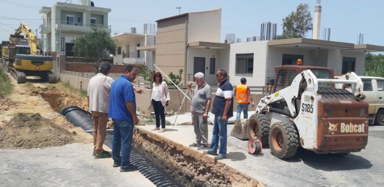 Χανιά: Αυτοψία στο έργο κατασκευής δικτύων ομβρίων στη Σούδα