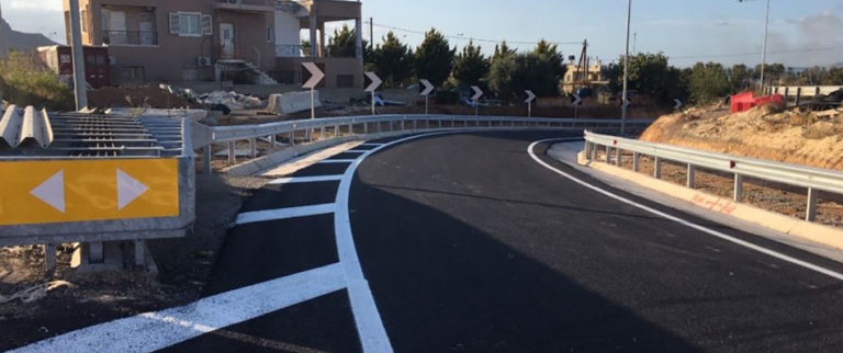 Τεχνικές εργασίες στους δυτικούς κλάδους του ανισόπεδου κόμβου στο Γιόφυρο