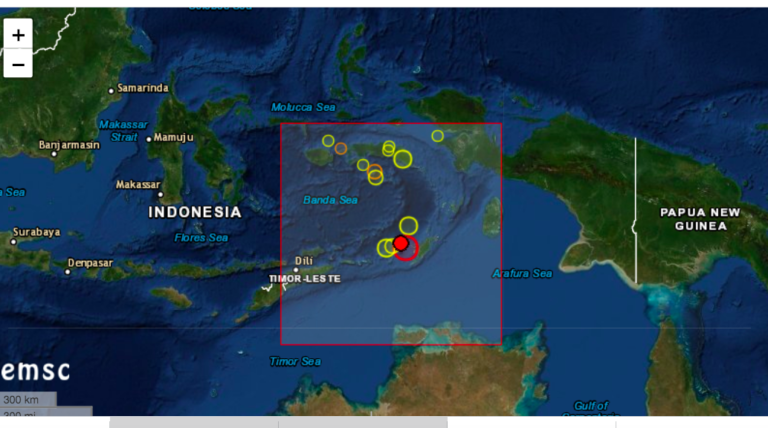 Ισχυρός σεισμός 6,9 Ρίχτερ στη θάλασσα Μπάντα της Ινδονησίας