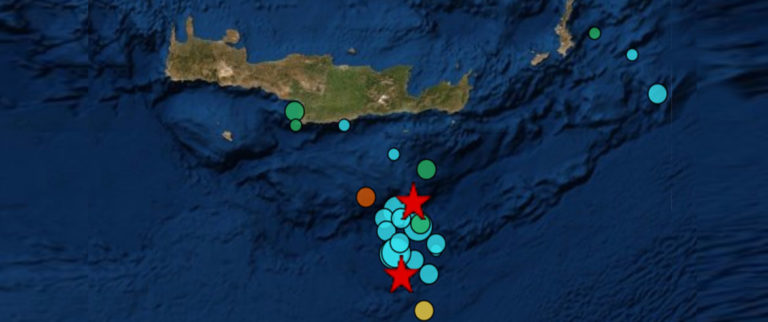 Δύο ακόμα σεισμικές δονήσεις νότια της Κρήτης
