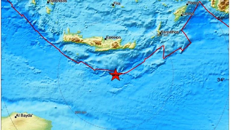 Ισχυρός σεισμός αλλά χωρίς προβλήματα νότια της Κρήτης