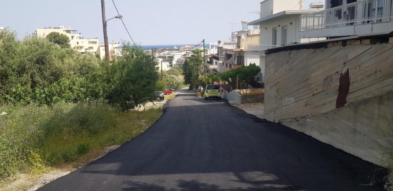 Ολοκληρώθηκαν τα έργα οδοποιίας σε περιοχές του Δήμου Ρεθύμνου