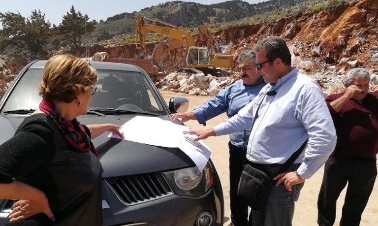 Επιθεώρηση έργων από τον Αντιπεριφερειάρχη στο Δήμο Σφακίων