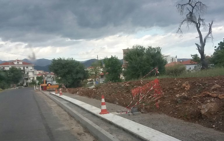 Τρίπολη: Κατασκευή πεζοδρομίων