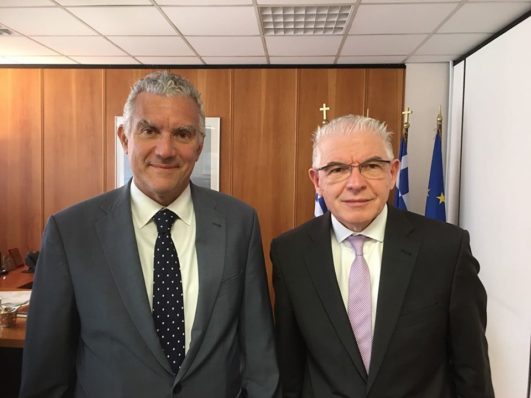 Συνάντηση Βολουδάκη με τον πρόεδρο του ΕΛΓΑ