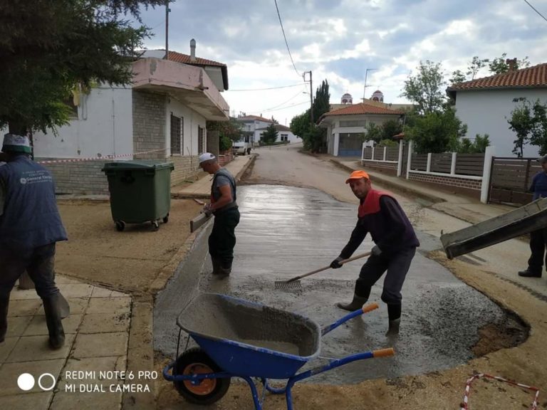 Αποκαταστάσεις και συντηρήσεις οδοστρωμάτων  στο Δήμο Μαρωνείας Σαπών