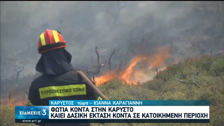 Πυρκαγιά στα Κύθηρα – Υπό μερικό έλεγχο η φωτιά στην Κάρυστο (video)