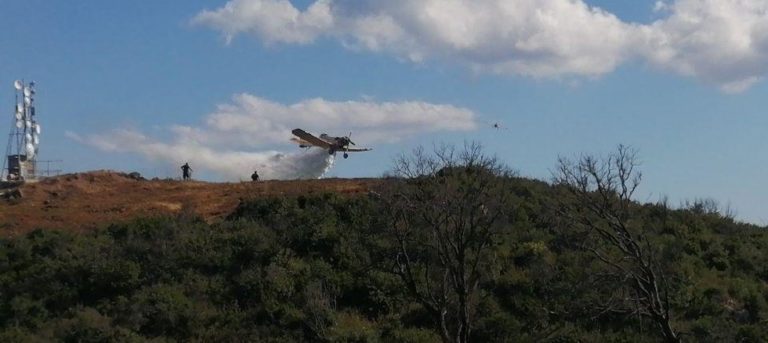 Ζάκυνθος: Υπό μερικό έλεγχο η φωτιά στον Σκοπό