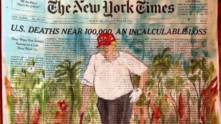 N.Y. Times: Με τα ονόματα νεκρών από τον ιό, ο Τραμπ να παίζει γκολφ και τώρα άφαντος