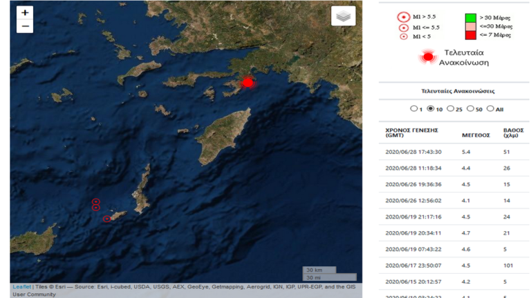Ανησυχία στα Δωδεκάνησα από το σεισμό των 5,4 R