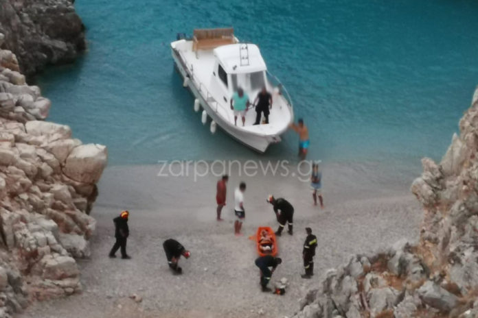 Χανιά: Επιχείρηση διάσωσης για τουρίστρια που τραυματίστηκε σε παραλία
