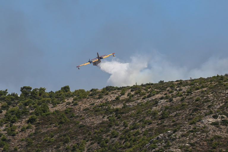 Οριοθετήθηκε η πυρκαγιά στο Λαύριο – Στάχτη πάνω από 200 στρέμματα δάσους (video)