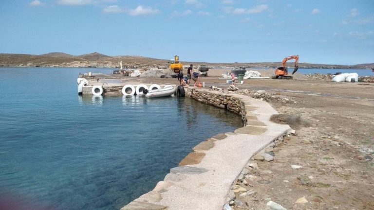 Ξεκίνησαν οι εργασίες αποκατάστασης του λιμένα της Δήλου