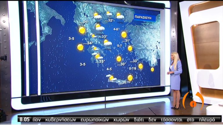 Ο καιρός με την Πάττυ Σπηλιωτοπούλου – “Ενισχύονται οι βοριάδες…” (video)
