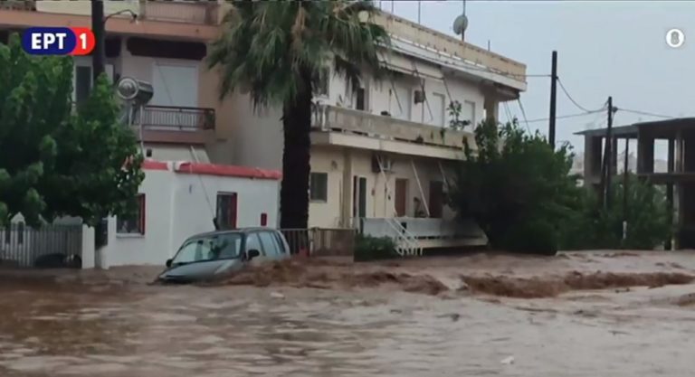 Εύβοια: Εικόνες της καταιγίδας από δορυφόρο – 300 χιλιοστά βροχής έπεσαν στη Στενή – Πρόγνωση για Δευτέρα