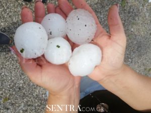 Πρωτοφανής χαλαζόπτωση προκάλεσε ζημιές στις Τ.Κ. Πτελέας και Κρανοχωρίου Καστοριάς